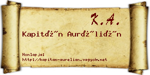Kapitán Aurélián névjegykártya
